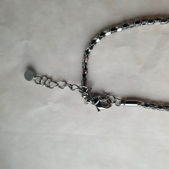 Wood And Silver Constellation Pendant With Black Chain - Picture 3 of 4